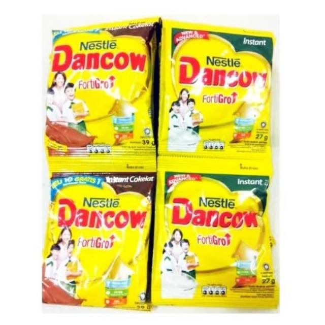 

Nestle Dancow Susu Bubuk Instan Sachet Cokelat / Putih (isi 10 pcs)