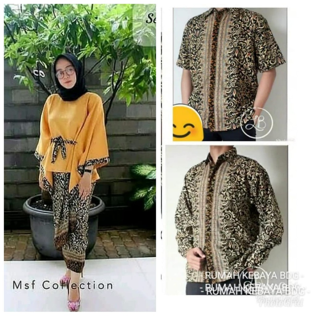 SET COUPLE BATWING LIST PITA/ BAJU COUPLE / BAJU KONDANGAN / KEBAYA MODERN / KEBAYA MURAH RUMAH KEBAYA BANDUNG RUMAH SONGKET BANDUNG