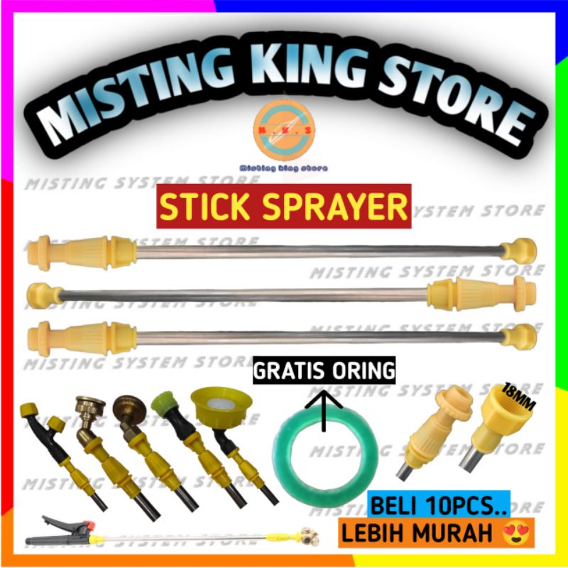 STICK SPRAYER ELEKTRIK / MANUAL / STIK TELESKOPIK STAINLESS STEEL ANTENA UNTUK NOZZLE SPUYER NOZLE SPRAY KNAPSACK HANDLE KRAN