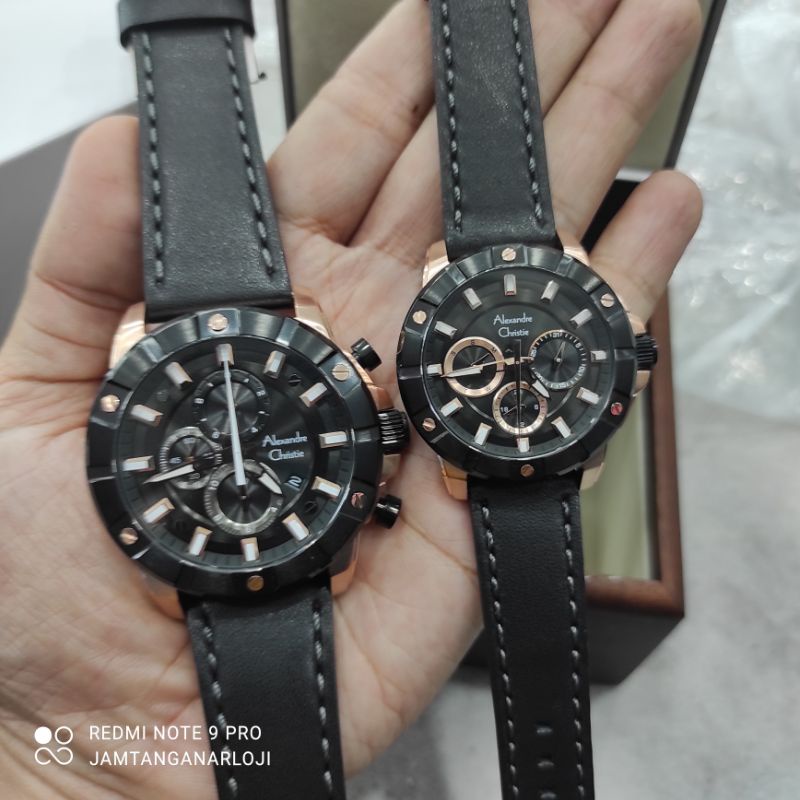 JAM TANGAN COUPLE ALEXANDRE CHRISTIE AC 6609 NEW AC6609 KULIT ORIGINAL
