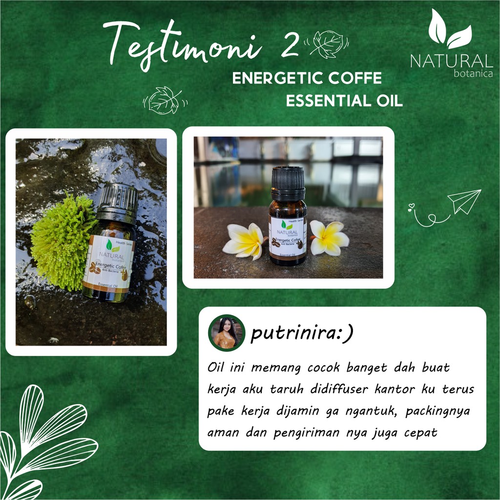 Natural Botanica Energetic Coffee Essential Oil Pure Minyak Esensial AromaTerapi Diffuser Humidifier