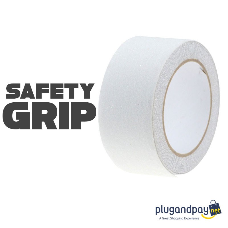

Lakban Safety Grip Tape Anti Slip Anti Selip Size 5m x 5cm Transparan / White