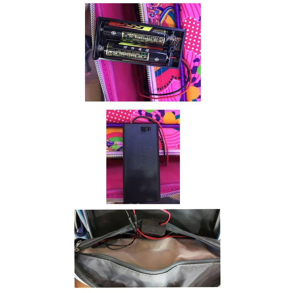 NEW Tas LAMPU Ransel Anak SD Import - Hello Kitty 5D Timbul 4 Kantung