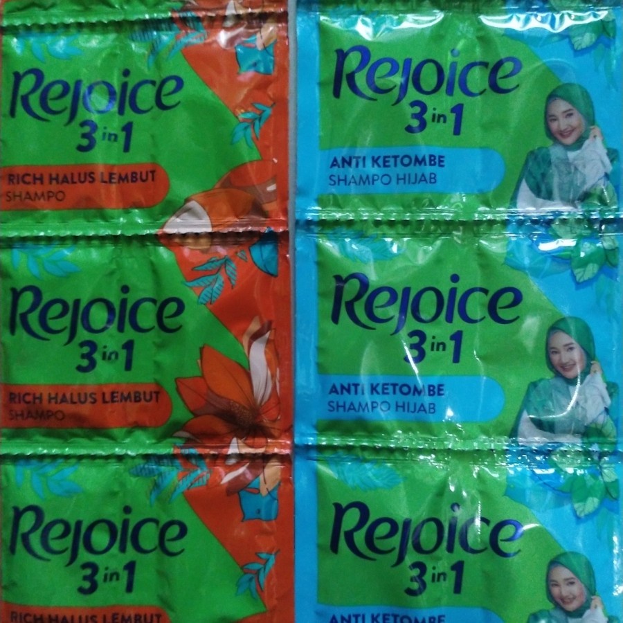 Per Renceng Rejoice Shampo Sashet 10 ML - Halus Lembut Isi 12 Sachet - Sampo Rejoice