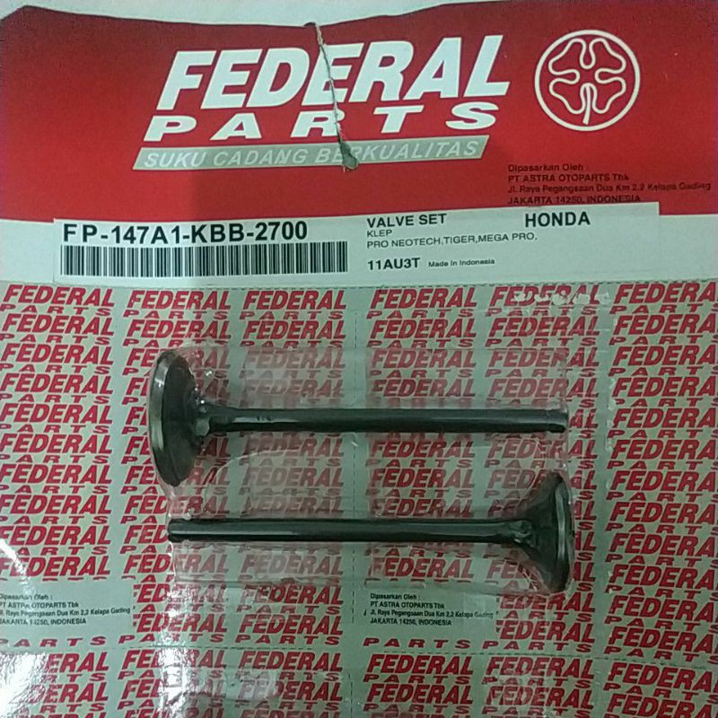 Klep valve set tiger MP GLpro NT Federal