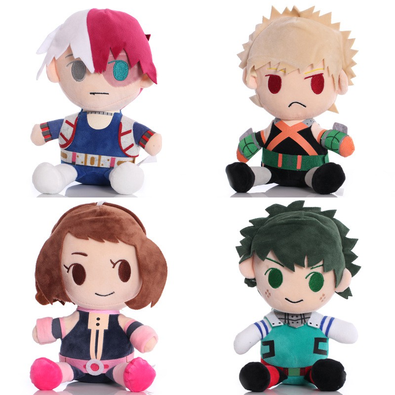 &lt; Available &gt; 4pcs/set Anime My Hero Academia Stuffed Toys Azawa Shouta Eraser·Head Midoriya Izuku Dolls