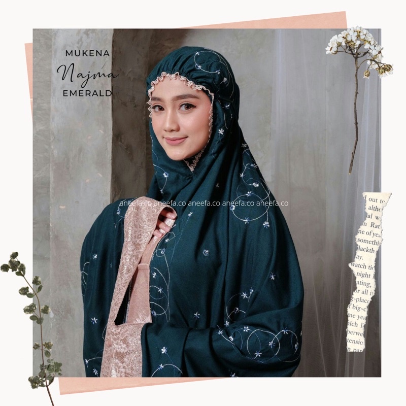 NAJMA MUKENA RAYON BORDIR | mukena dewasa | mukena bordir | mukena premium