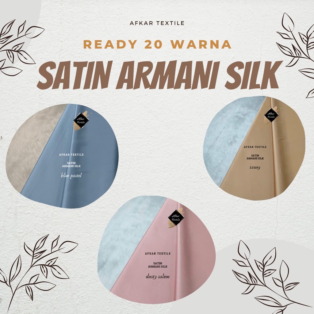 Kain Satin Armaniye Silky - Original Import Satin Silky [Tidak Jual KW] Kain Bridesmaid Mewah