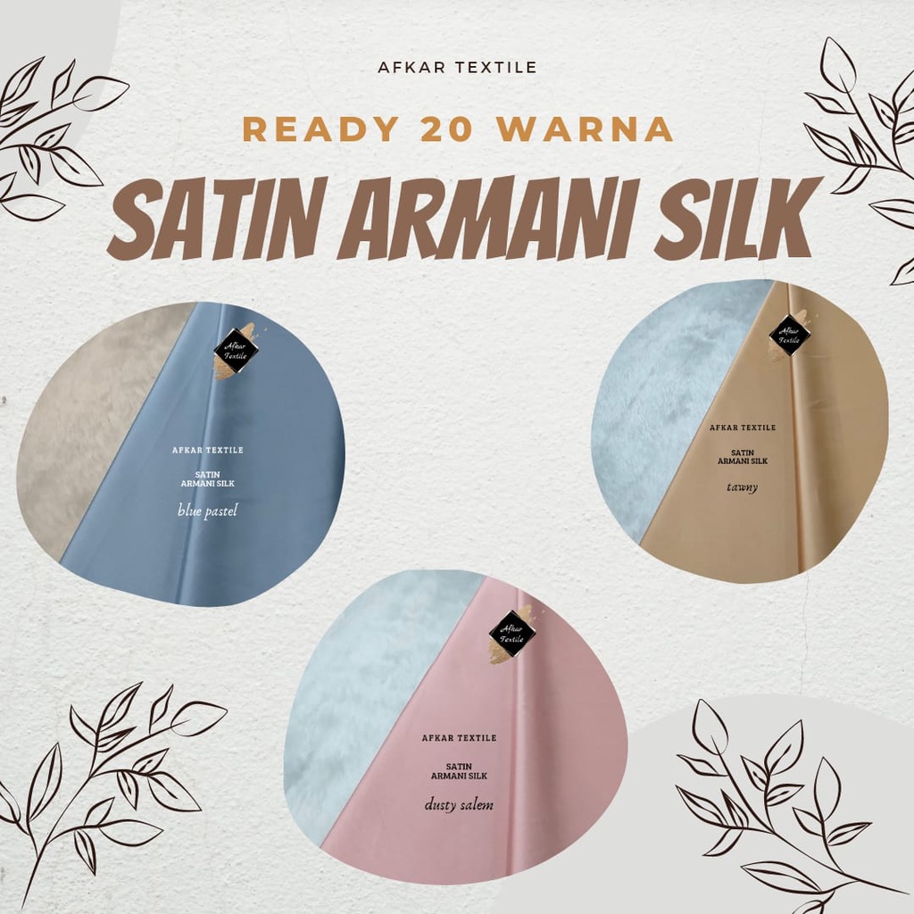 Kain Satin Armani Silky - Original Import Satin Silky [Tidak Jual KW] Kain Bridesmaid Mewah