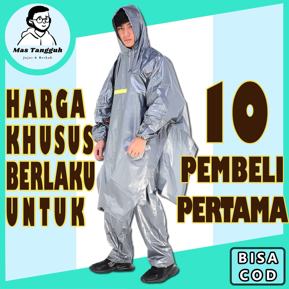 Jas Hujan Ponco Poncho Pria Wanita Jaket Celana Ekslusif 68214 Tiger Head Mantel Sepeda Motor