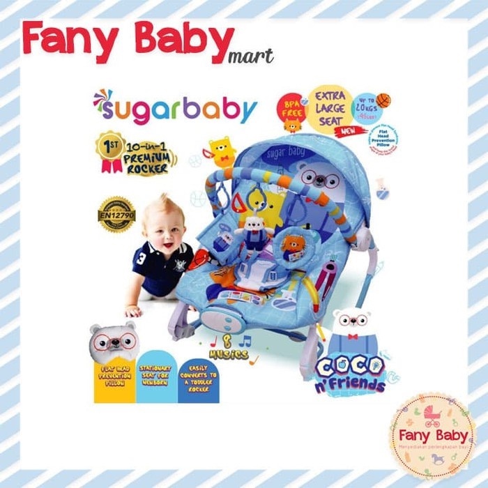 SUGAR BABY BOUNCER 10 IN 1 PREMIUM ROCKER-COCO FRIENDS