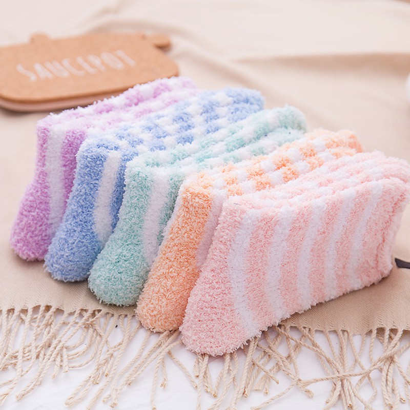 kaos kaki wanita tidur lucu tebal hangat Bahan Combed Cotton