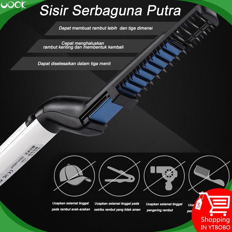  Sisir  styling untuk Pria  Sisir  Elektrik  Pelurus Rambut  