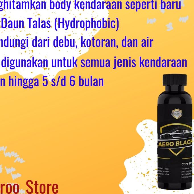 ❄ AERO BLACK 30ML Lite - Penghitam Body dan Dashboard Mobil atau Motor ♩