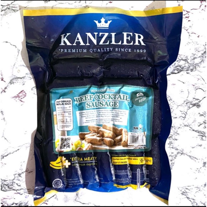 

Kanzler beef coktail 250gr sosis sapi coktail