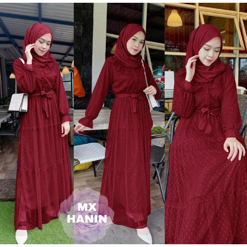 MX HANIN GAMIS FASHION WANITA / PAKAIAN MUSLIMIN / MAXY GOOD QUALITY