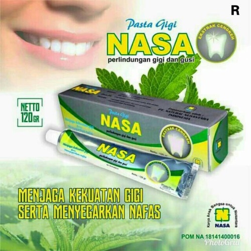 [2pcs] Nasa Odol Pasta Gigi dengan Berbagai Manfaat Complete Mouth Care Anti Bakteri Mulut &amp; Gusi 24 Jam Melindungi Bau Mulut