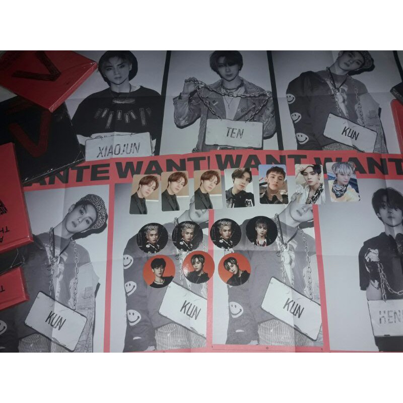 pc cc folded poster wayV awaken the world lucas ten winwin xiaojun hendery kun yangyang