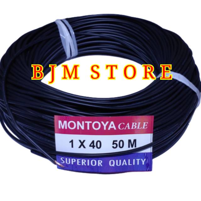 KABEL SERABUT TUNGGAL 1 X 40 MONTOYA 1ROLL 50M HITAM