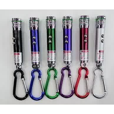 Paling Laris!!! Laser Pointer Senter Lampu UV Gantungan Kunci Keychain Mini 3-in-1 Berkualitas