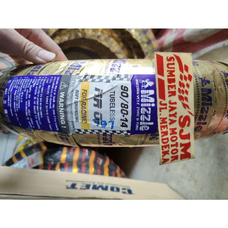 Ban Mizzle MR01 ring 14 ukuran 90 80 ban Mizzle soft coumpon road race 90/80-14 harga 1 ban