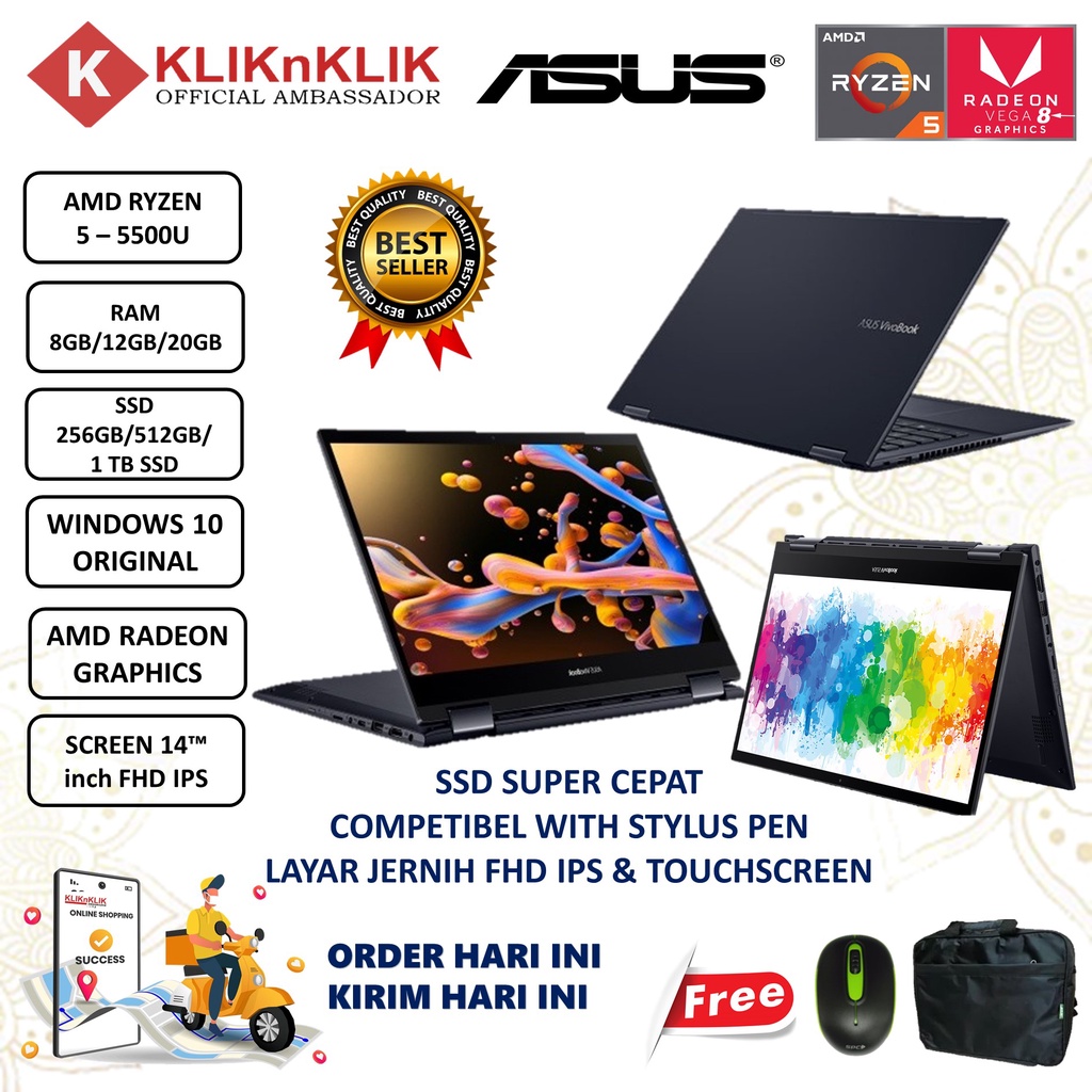 Jual Promo Discount Spesial Laptop Asus Vivobook Flip TM420UA 2in1