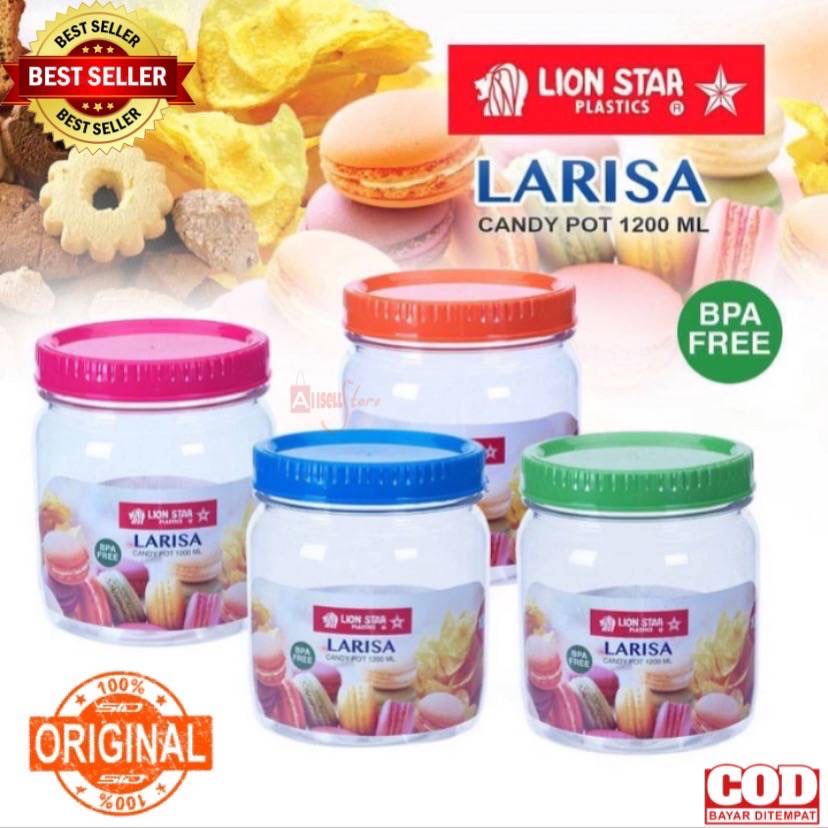 ( BISA COD ) PROMO LION STAR LARISA CANDY POT PP / TOPLES MAKANAN KEDAP UDARA 1,2L, 1,5L, 1,8L / TOPLES LION STAR / TOPLES MAKANAN / TOPLES SNACK PLASTIK KEDAP UDARA / TEMPAT PENYIMPANAN MAKANAN / TOPLES PLASTIK / TEMPAT SNACK / TOPLES SNACK