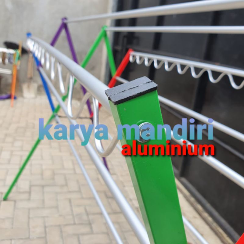 PROMO - Jemuran Baju / Pakaian / Handuk Aluminium Warna - 180 CM / 1,8 Meter / 1,8 M / Rainbow