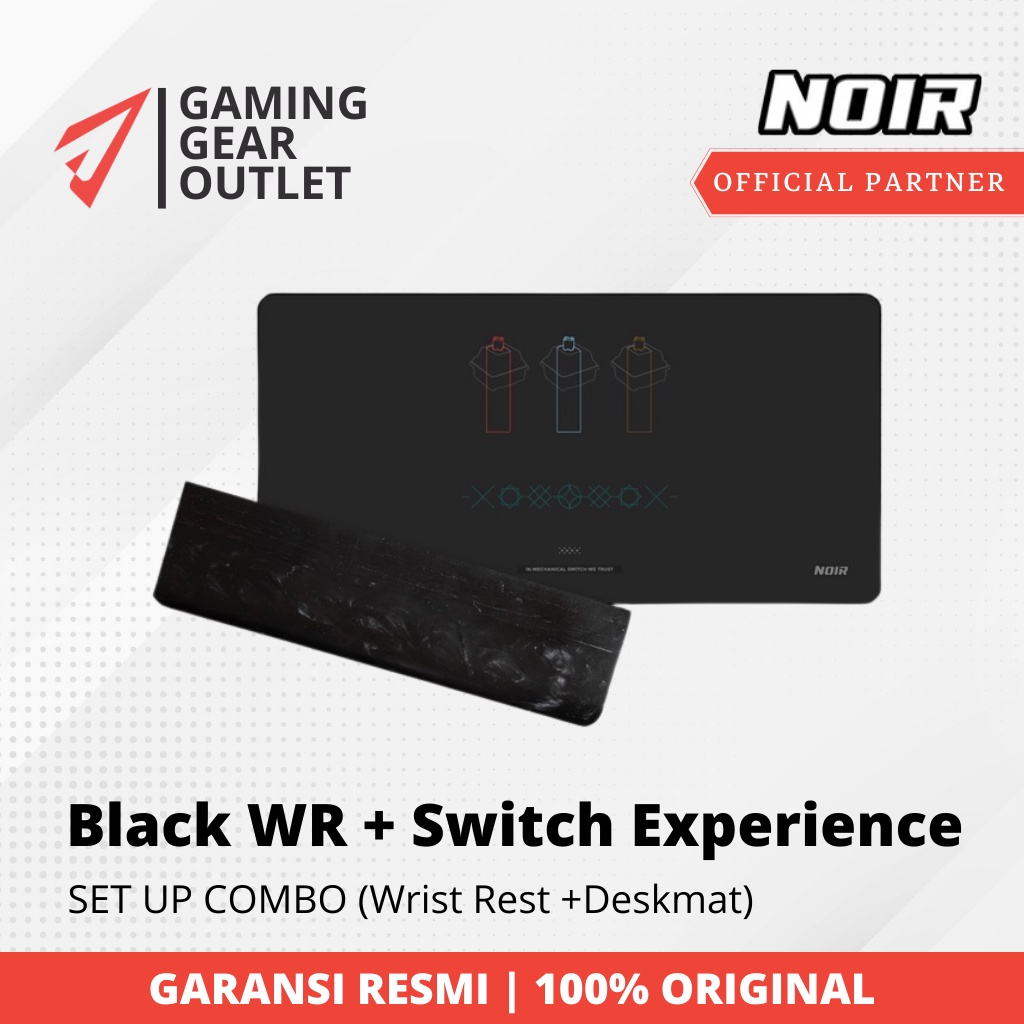 Noir Setup Combo Black Wrist Rest + Switch Experience Deskmat