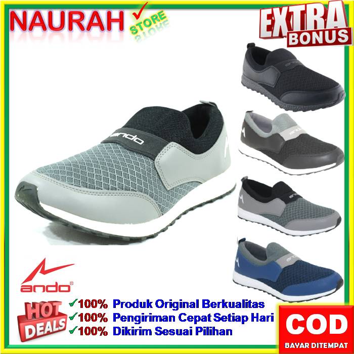 SLIP ON PRIA ANDO CARLO ORIGINAL LIMITED EDITION SLIP TRENDY CASUAL SPORTY ANTI SLIP