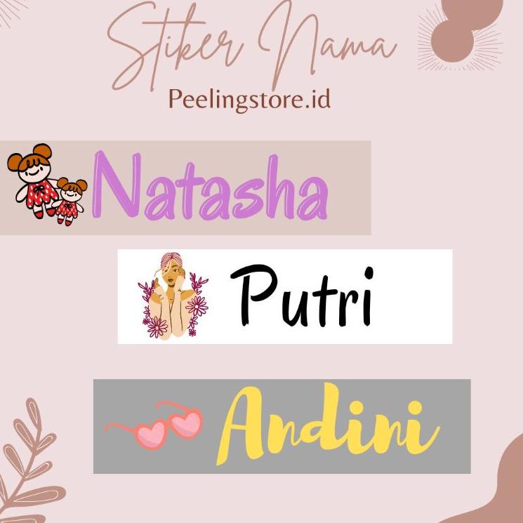 

KaV❣ STIKER NAMA BAHAN WATERPROOF (STIKER LABEL) 2 CM //Promo sale