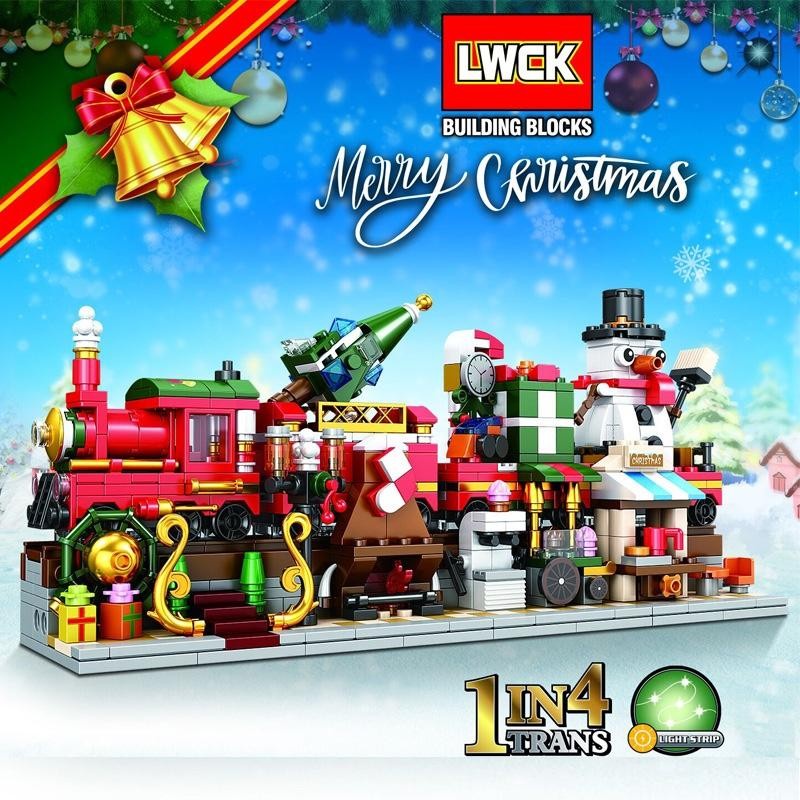 Bricks LWCK 7008 Merry Christmas Train 4 in 1 Building Blocks