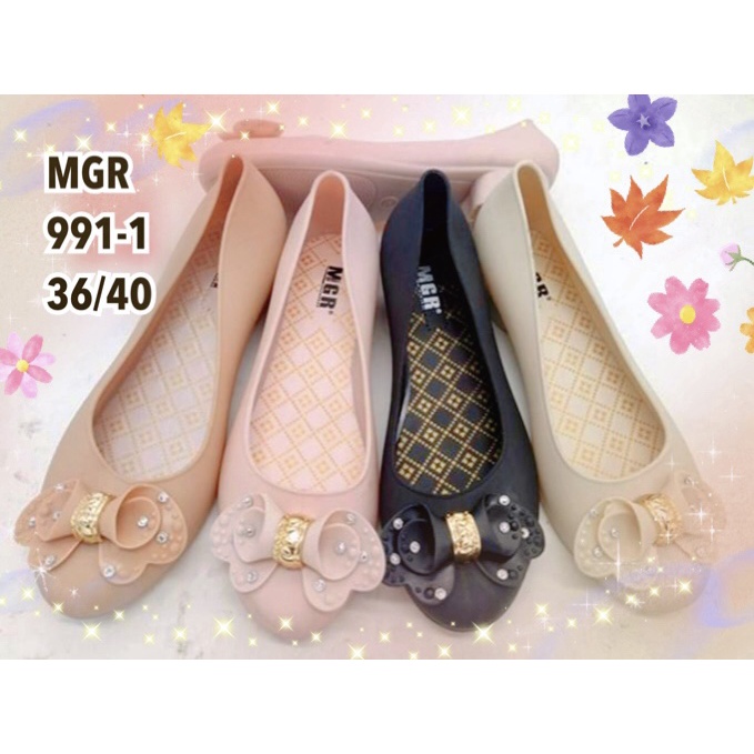 [CUCI GUDANG]Sepatu Kantor Karet Jelly Wanita Korea Hak 4 cm Cantik Mewah Formal Impor MGR Balance (991-1)/Size 36/40