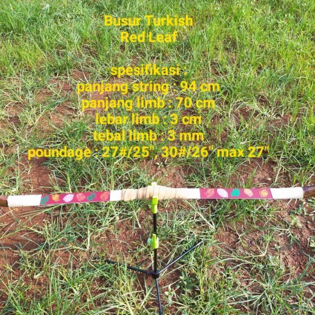 Read leaf turkish bow