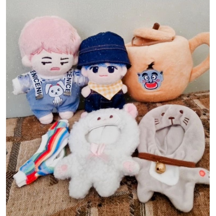 TAKE ALL  DOLL KYUHYUN GENIEKYU FULLSET PINK TEKO SUPER JUNIOR 15CM 10CM