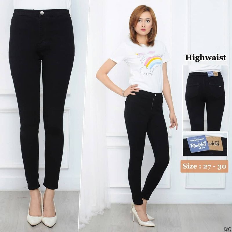 JEANS HW || CELANA HW HITAM JUMBO|| HAIGH WAIST HITAM || CELANA JEANS HW || JEANS HW JUMBO