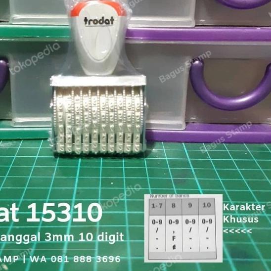 

Stempel Angka Manual 10 Digit 3mm Trodat 15310 - Stempel saja