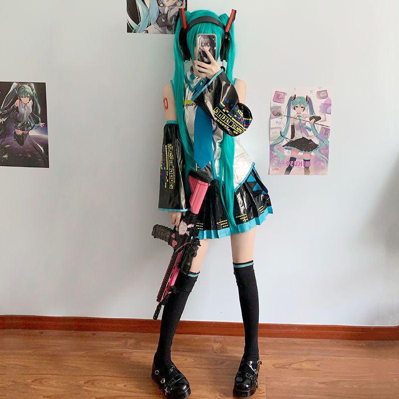 [MikanHiro Store] Fullset VOCALOID HATSUNE MIKU COSPLAY COSTUME PLAY HATSUNE MIKU