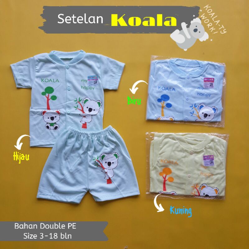 setelan pendek baju celana bayi 3-18 bulan hany