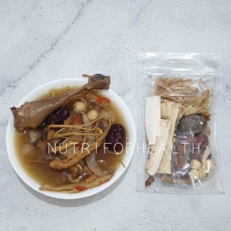 Tim Ayam Obat HALAL TIDAK PAHIT 13 Bahan Premium termasuk GINSENG / Herbal Chicken Soup