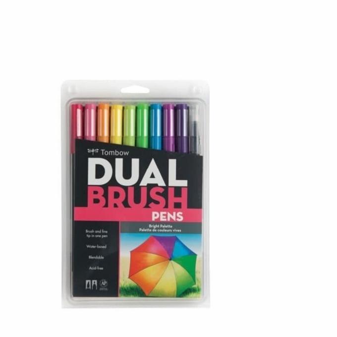 

(BISA COD) Tombow Dual Brush Pen Bright Palette ABT Set 10 pcs EKSLUSIF Kode 1072