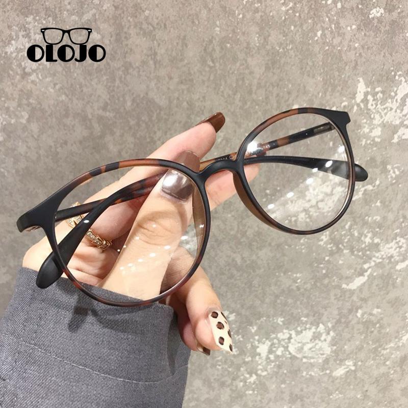 【COD】Kacamata Anti Radiasi Korea Wanita kacamata oval leopard print Untuk Pria Dan Wanita Fashion retro flat Eyeglasses