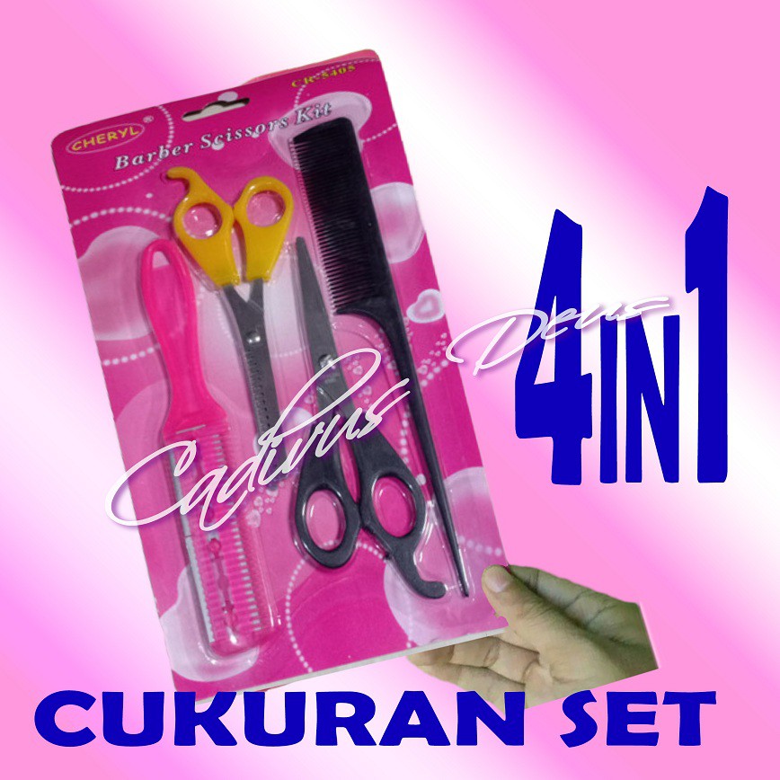 GUNTING - CUKUR - RAMBUT - SET 4IN1 - SET MINI SALON