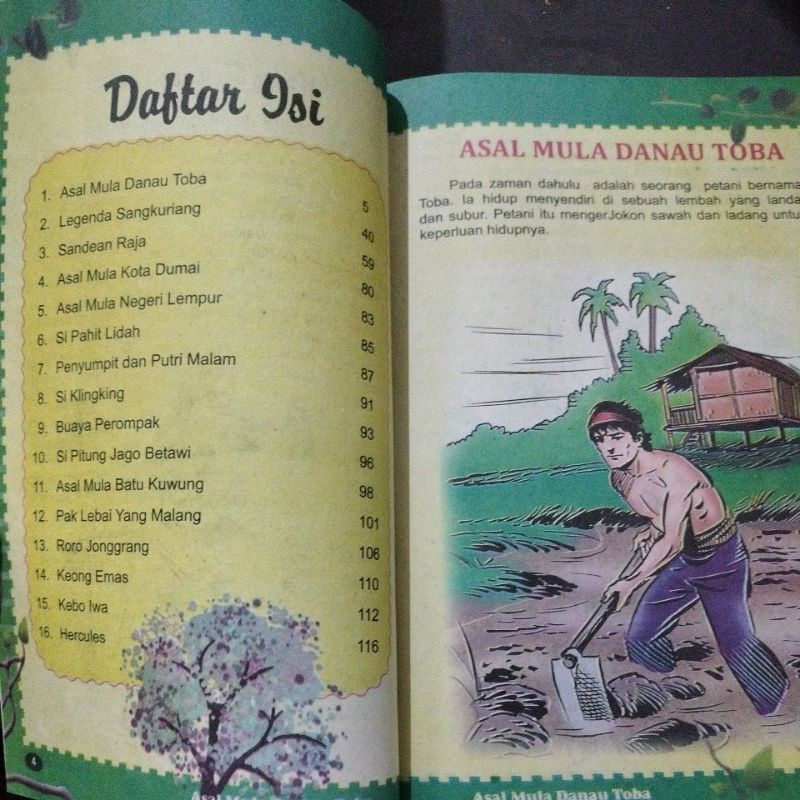 Buku asal mula Danau Toba(15×25cm)