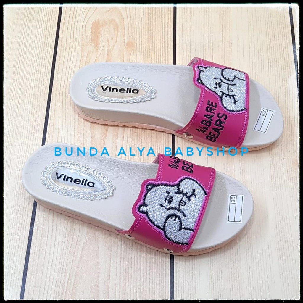 Sendal Anak Perempuan Slop Simpel Usia 4 5 6 7 Tahun BEAR FANTA Size 26 -35