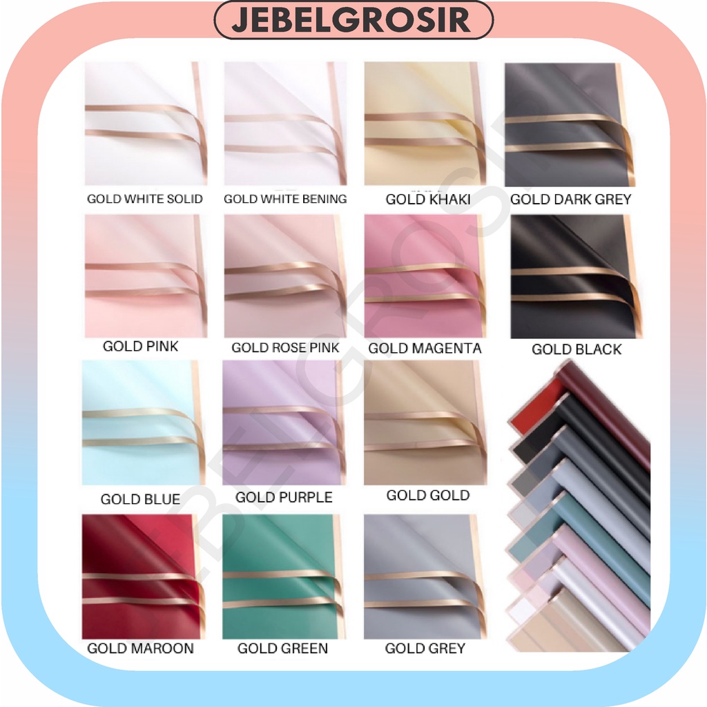 

Flower Wrapping Cellophane Paper List Gold Kertas Buket Bunga KB10