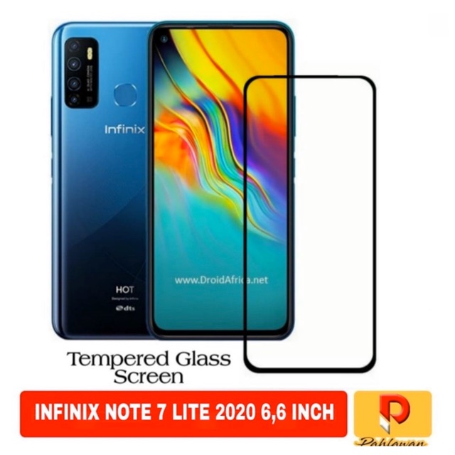 TEMPERED GLASS FULL LEM 9D INFINIX NOTE 7 LITE NEW 2020