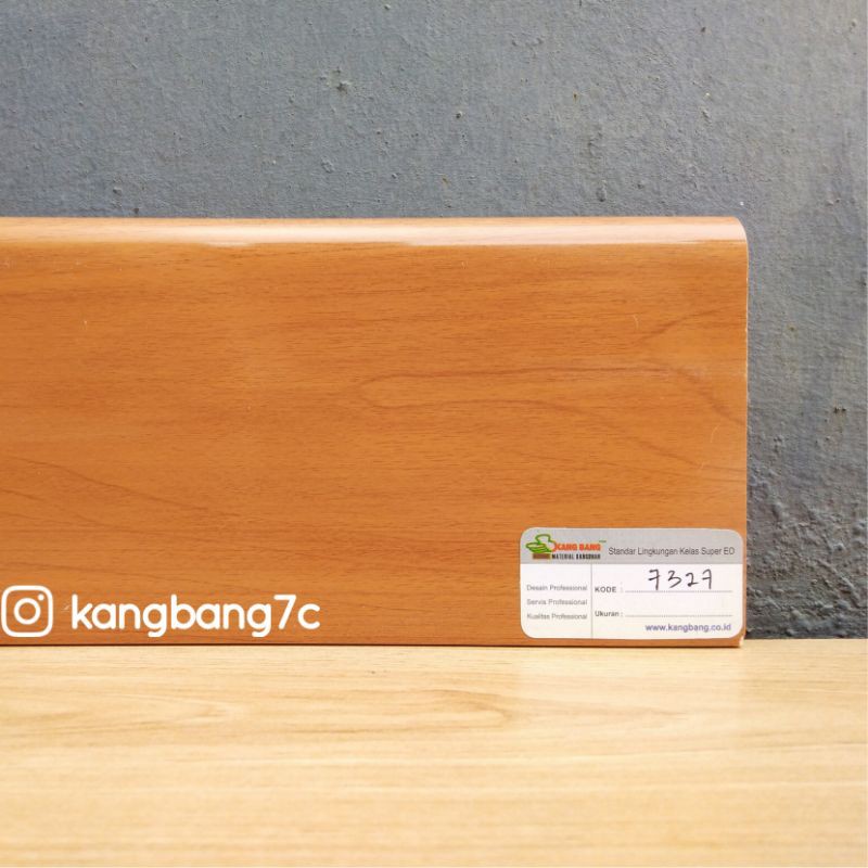 List Plank PVC KANGBANG7C KD7327  Motif Kayu Warna Coklat Plin PVC