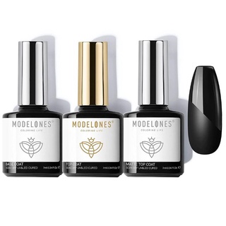 Modelones Gel Base Coat Top Coat Matte Coat 7ml UV Nail Gel Polish Off Primer Kuku Tahan Lama