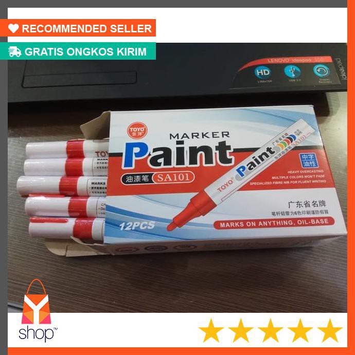 

HOT PRODUK ! SPIDOL BAN MERAH / TOYO PAINT MARKER MERAH ORIGINAL